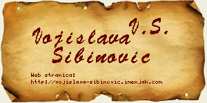 Vojislava Sibinović vizit kartica